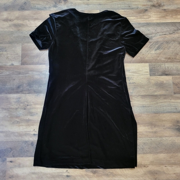 Vintage 90's Scarlett Velvet Short Sleeve Front Wrap Tie Dress Size 9/10 - Picture 6 of 6